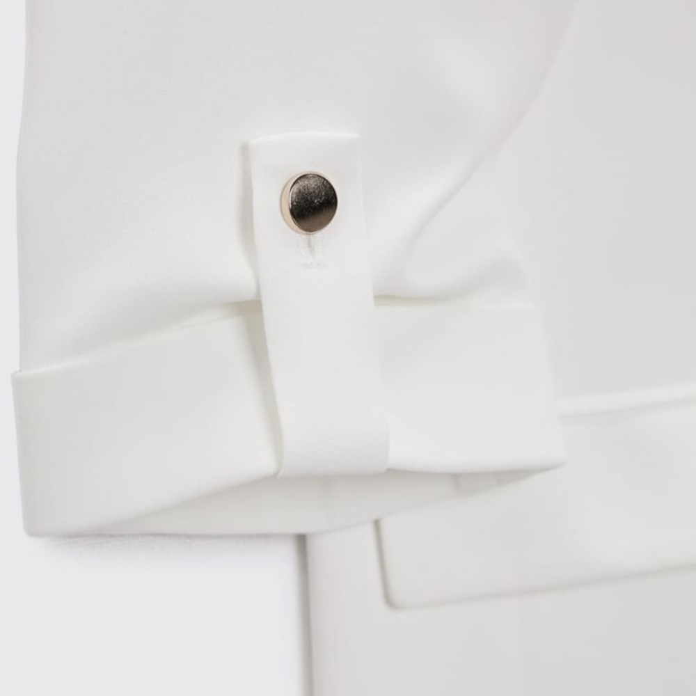ZARA White Structured Blazer with Lapels – Size S (Brand New, $69.90 Retail) - Picture 8 of 9